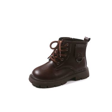 Fall pop fashion baby girls soft soled small leather boots boy single boots_voghion.com