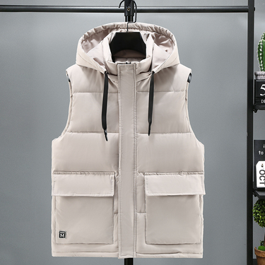 Men's Clothing Men's vest high quality autumn and winter fashion outer wear loose thick Silk cotton cotton waistcoat men's casual vest_voghion.com