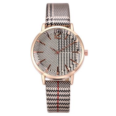 Fashion Digital Plaid Women's Watch Women's Watch Belt Women's Quartz Watch Multicolor Choice_mkmklike.com