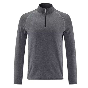 Men's Clothing Quick-Drying Clothes Long Sleeve Half Zip Training Suit Marathon Running Fitness Sports Tops_voghion.com