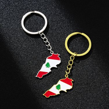 Lebanese Ethnic Pendant Keychain – Retro Titanium Steel Decorative Accessory For Men & Women_voghion.com