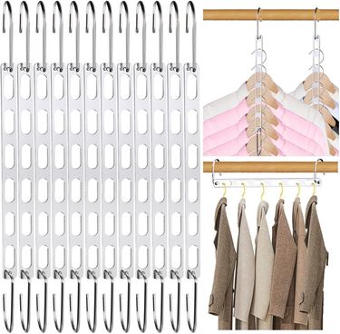 Magic 12-Pack Hangers - Foldable Metal Space Saving_voghion.com