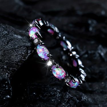 Yinchen Jewelry For Women Full Circle Opal Ring_voghion.com