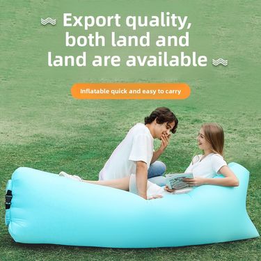 Pillow Style Outdoor Portable Lazy Air Sofa Foldable Inflatable Bed Sleeping Bag_voghion.com