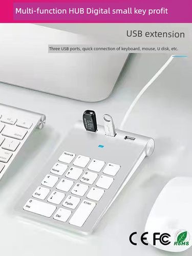 Wired Office Computer USB Extended Numeric Keypad_voghion.com