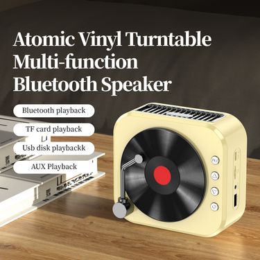 New Style Vinyl Record Wireless Bluetooth Creative Retro Portable Mini Speaker_voghion.com