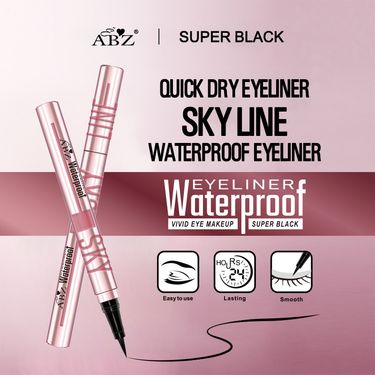 eyeliner waterproof, sweat proof, quick drying, non smudged, long lasting, precise, ultra fine eyeliner liquid pen black eyeliner_voghion.com