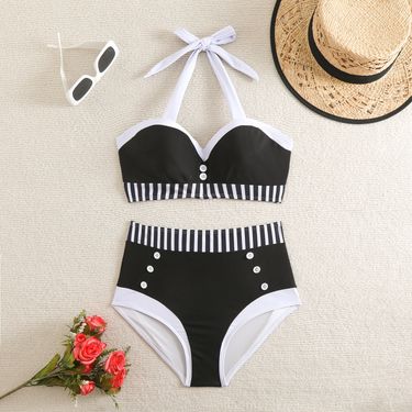 New Swimsuit Belly Belt Breasted Sexy Strap Swimsuit Female Split Bikini Hot Selling Swimsuit_voghion.com