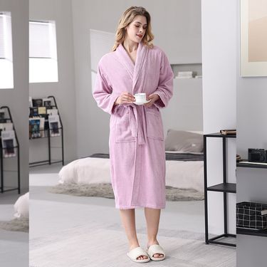 Bath Towels Pure Cotton Towel Material Bathrobe Couple Hotel Robe Spring And Autumn_voghion.com