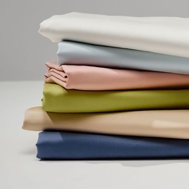 Simple Solid Color Long-Staple Silky Satin Full Bed Sheet Duvet Cover Pure Cotton Pillowcase Single Item Naked Sleep_voghion.com