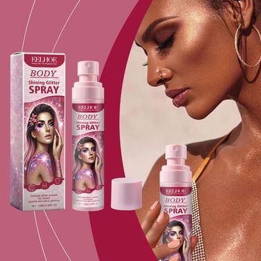 Eelhoe Stage Makeup Glitter Spray Facial Clavicle Brightening Glitter Natural Stereoscopic Long-Lasting Highlighter Spray_voghion.com