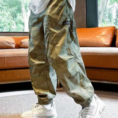 Mother&Kids Kids' wear Boys' pants Summer wear mosquito repellent pants Kids Medium and large kids sweatpants Thin summer style_voghion.com