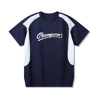 Color Block Summer American Basketball Patchwork Short Sleeve Shooting Quick-Dry Training Sports Breathable Fiery Loose_voghion.com