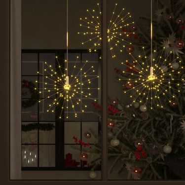 Outdoor Christmas Firecrack Light Warm White 7.9" 140 LEDs_voghion.com