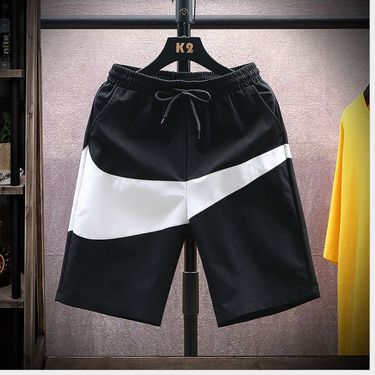 Men's Clothing Quick Drying Sports Leisure Trend Loose Color Matching Straight Five Point Boys Beach Shorts_voghion.com
