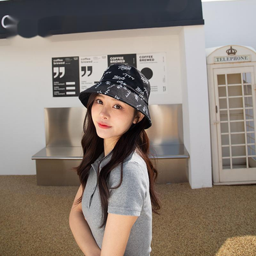 2023 Autumn New Fisherman's Fashion Double sided Sunshade Letter Printed Couple's Simple Student Hat_voghion.com