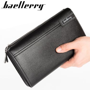 Men's Wallet New Business And Leisure Large Capacity Handbag Litchi Pattern Zipper Handbag_ipsvogv.com