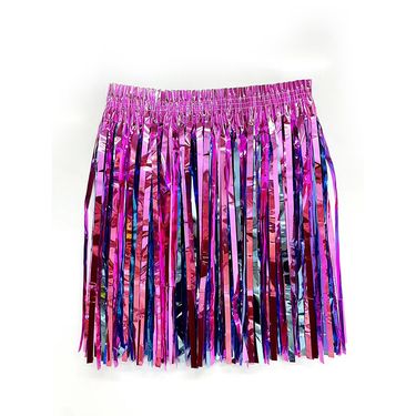 Metallic Tinsel Grass Skirt - Vibrant Colors For Dance Performances, Beach Parties, Costume Events & Celebrations"_voghion.com