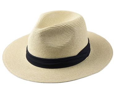 2025 New Big Head Straw Weaving Jazz Top Sunscreen Sunshade Men's Hat_voghion.com