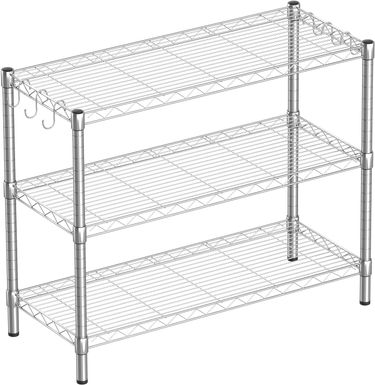 Guan River 3-Shelf Adjustable Metal Shelf Wire Sheing Storage Rack For Office,Kitchen,Bedroom,Bathroom,Laundry,Pantry_voghion.com