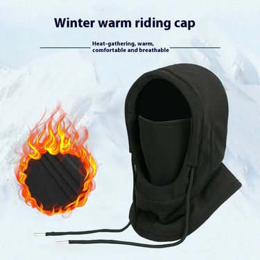Winter warm hat, men's face mask, scarf, windproof cold proof integrated fleece headband, cycling and skiing hood_voghion.com