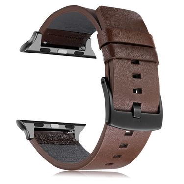 For AppleWatch Ultra 9876 Stainless Steel Pin Buckle Genuine Leather Strap_voghion.com
