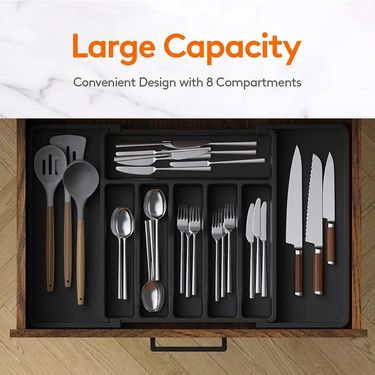 New Expandable Utensil Tray Household Storage Box_voghion.com