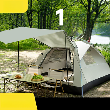 Yuyang Villa Portable Folding Double Layer Outdoor 2025 New Tent Camping Gear Set_voghion.com