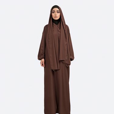Women's Clothing Turban Robe Popular Solid Color Simple Dress_voghion.com
