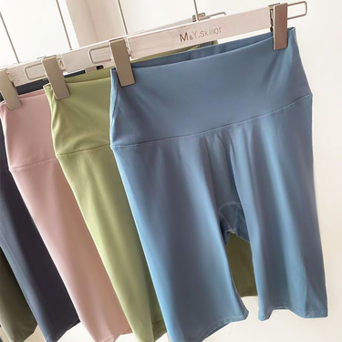 Women Clothing Yoga Five-point Yoga Pants Summer High-waisted Hip-lifting Tight Cycling Pants For Women_voghion.com