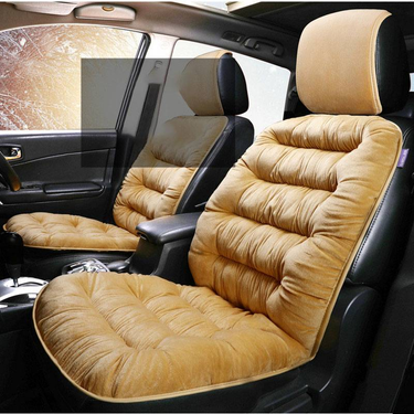 Winter Thick Warm Plush Car Seat Cushion Single Sheet Free Binding Winter Down Seat Cushion Seat_voghion.com