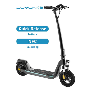 JOYOR C10 Electric Scooter 500W 48V 10.4Ah E-Scooter 45km/h Speed 30-50km Range 10'' Tires Foldable Electric Scooters 120kg Load_voghion.com