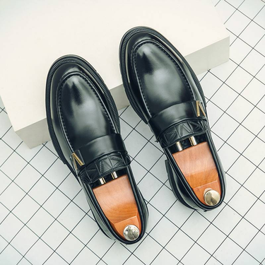 Spring New Platform Tassels Loafers Men Black And White Wedding Party Casual Shoes Formal Business Shoes Slip-on Leather Shoes 38-46_voghion.com