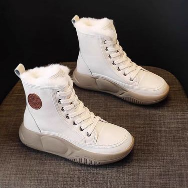 2024 Winter New Versatile Genuine Leather Rabbit Fur Snow Boots For Women With Thick Velvet Short Boots, New High_voghion.com