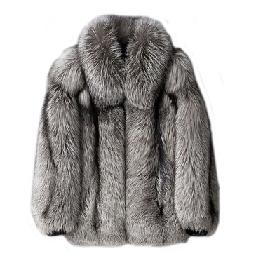 Men's clothing Autumn-winter fur men's coat Fashion casual silver fox fur coat thickened to keep warm_voghion.com