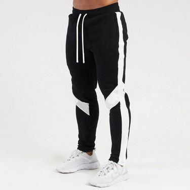 Men's Clothing sports trousers casual pants color matching all-match casual sports sweatpants_mkmklike.com