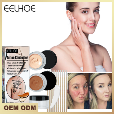 EELHOE waterproof brightening cover tattoo birthmark scar invisible two-color concealer_voghion.com