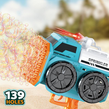 139-Hole Construction Truck Bubble Blaster - Gatling Style Off-Road Vehicle Bubble Gun For Kids 800+BPM Electric Bubble Machine With LED Lights_voghion.com