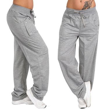 hot selling Women Sweatpants Baggy Gray Sports Joggers Wide Leg Oversized Streetwear Gym Pants_voghion.com