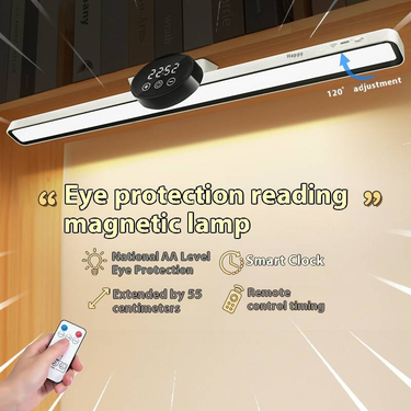 Smart LED Desk Lamp With Remote Control, Adjustable Brightness & Color, Eye-Caring Study Light For Dorm Room, Magnetic Base, Rechargeable Battery_voghion.com