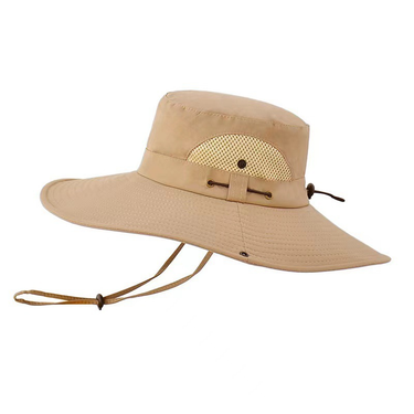 New style sun hat for men, summer outdoor sun protection mask, fishing sun hat, large brim breathable straw hat, cool hat, fisherman hat_voghion.com