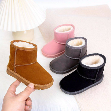 2024 winter new children's shoes baby cotton shoes with thick children's snow boots warm non-slip cotton boots for boys and girls_voghion.com