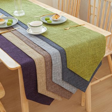 Origin Same Style Double-Sided Exquisite Workmanship Tea Mat Solid Color Table Runner Cloth Long Strip Light Luxury_voghion.com