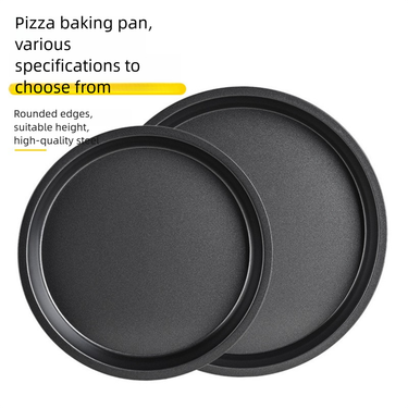 Cross-Border Commercial Wholesale Pizza Household Oven Round Special Mold Carbon Steel Non-Stick Baking Pan_voghion.com