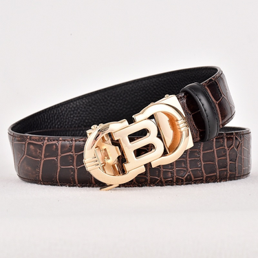 Business Men's New Leather Belt Casual Fashion Designer Well-known Brand Automatic Buckle_voghion.com