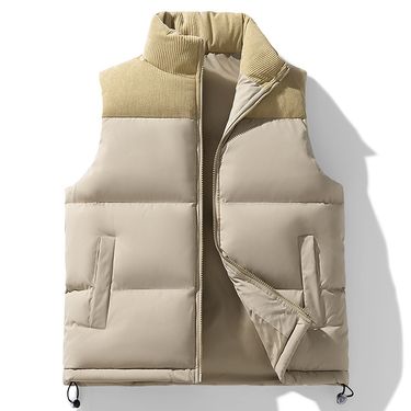 Autumn And Winter Down Cotton Clothes Vest Men's Thickened Vest Jacket Men's And Women's Couples Loose Bread Clothes Vest_voghion.com