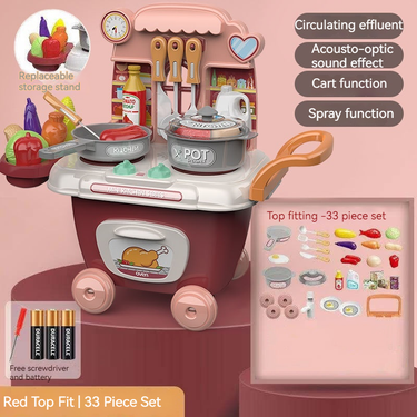 Children's Play Home Kitchen Toy Set Girls Rice Pot Cooking Simulation Kitchenware for 3-6 Year Old Babies Gift_voghion.com