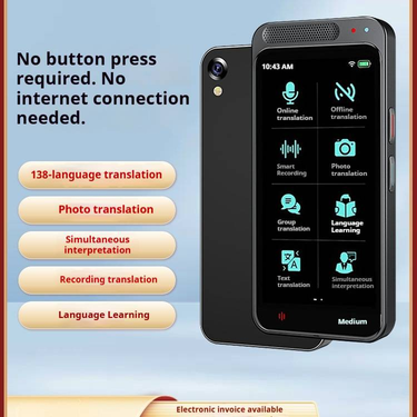 Portable Offline Language Translator Device - Instant Voice & Photo Translation For Travel, Business, And Daily Communication (Multilingual Support)_voghion.com