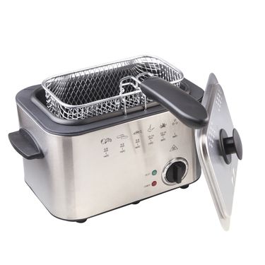 Stainless Steel Single Tank 1.5L Electric Deep Fryer Smokeless French Fries Chicken Frying Pot Grill Mini Hotpot Oven EU US AU_voghion.com