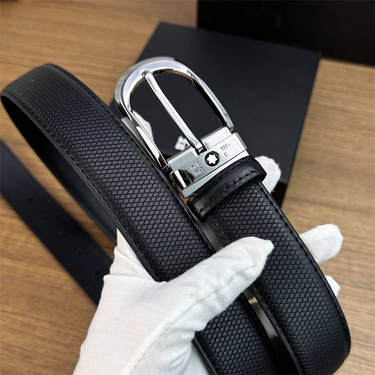 New Men's Embossed Cowhide Belt, Wanjia Business Fashion Men's Leisure Versatile Smooth Buckle Belt_voghion.com